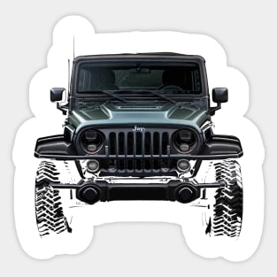 Adventure Awaits: Jeep Car Vector Design for Off-Road Enthusiasts Sticker